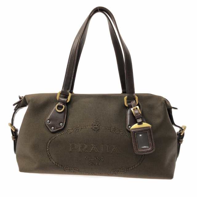 プラダ PRADA ハンドバッグ レディース ロゴジャガード BR3461 ダーク