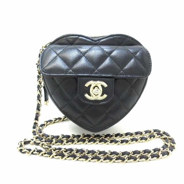 シャネル CHANEL ショルダーバッグ レディース 美品 ハート チェーン