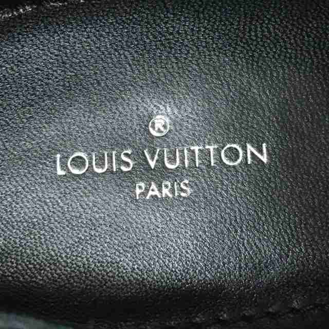 ルイヴィトン LOUIS VUITTON シューズ 38M レディース - 黒 スタッズ レザー×モノグラム・キャンバス【中古】20231003