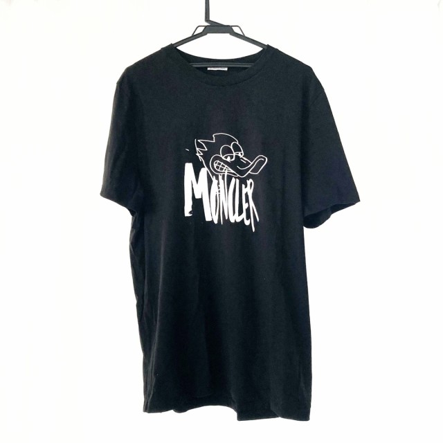 モンクレール MONCLER 半袖Tシャツ サイズL メンズ - 黒×白 クルー