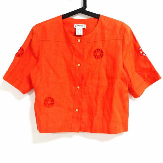 セリーヌ CELINE ジャケット サイズ36 S レディース - オレンジ 半袖