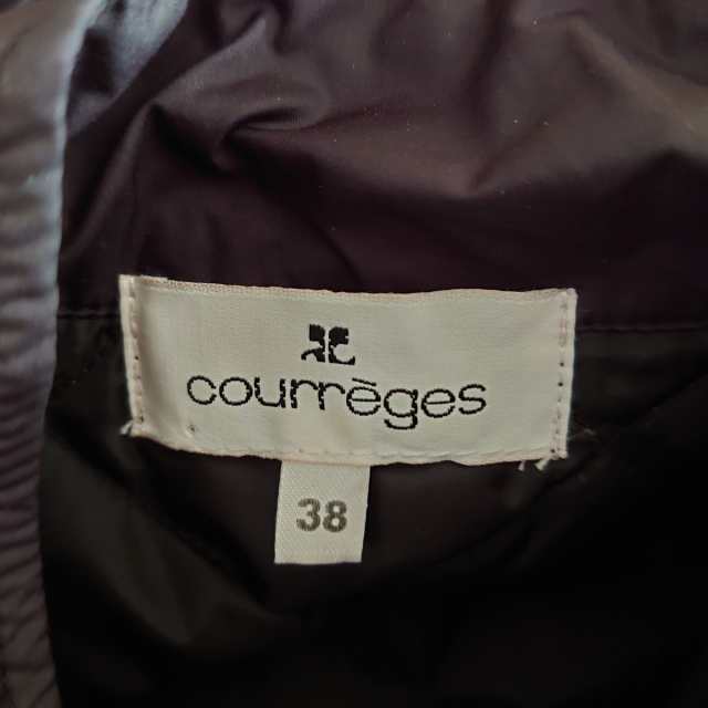 クレージュ COURREGES ダウンコート サイズ38 M レディース - 黒 半袖