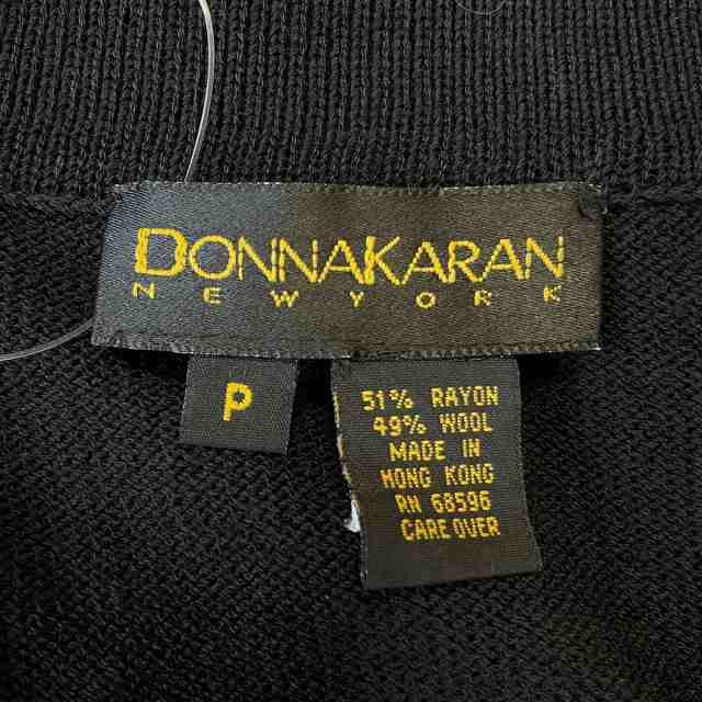 ダナキャラン DONNAKARAN カーディガン サイズP レディース 美品 - 黒