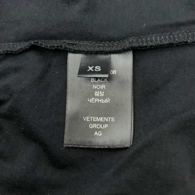 ヴェトモン VETEMENTS 半袖Tシャツ サイズXS ユニセックス 美品 - 黒