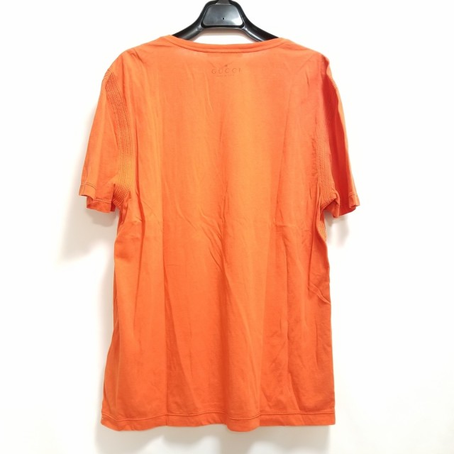 グッチ GUCCI 半袖Tシャツ サイズM メンズ 313999 オレンジ Vネック