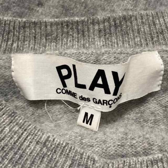 PLAY COMME des GARCONS ニット 長袖 グレー サイズ M