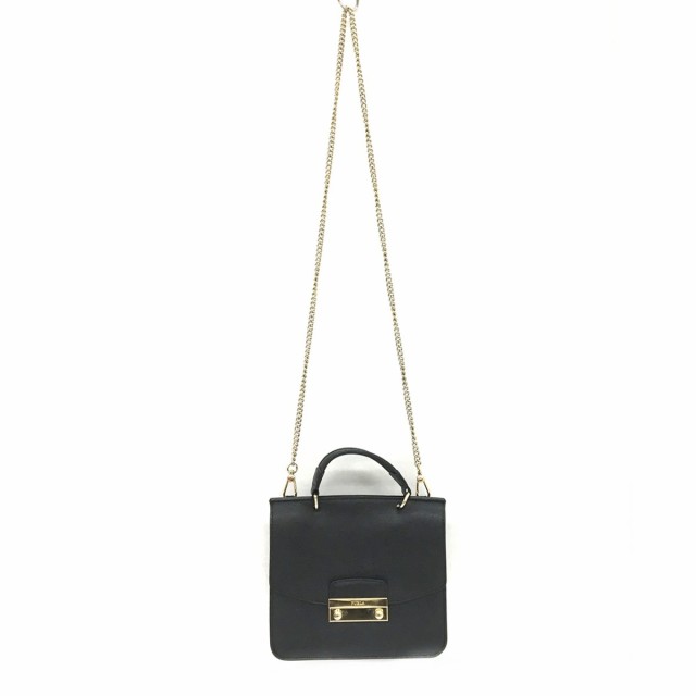 フルラ FURLA ハンドバッグ レディース ジュリア 黒 レザー【中古