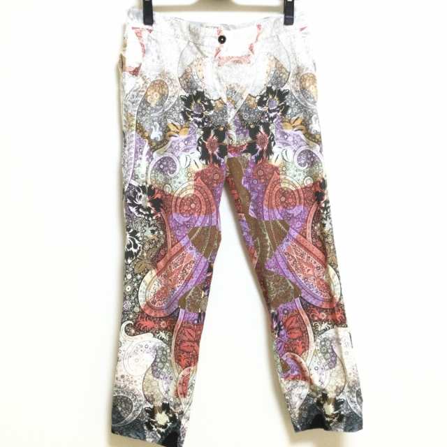 エトロ ETRO パンツ サイズ40 M レディース - 白×レッド×マルチ フルレングス/ペイズリー柄【中古】20231007｜au PAY  マーケット