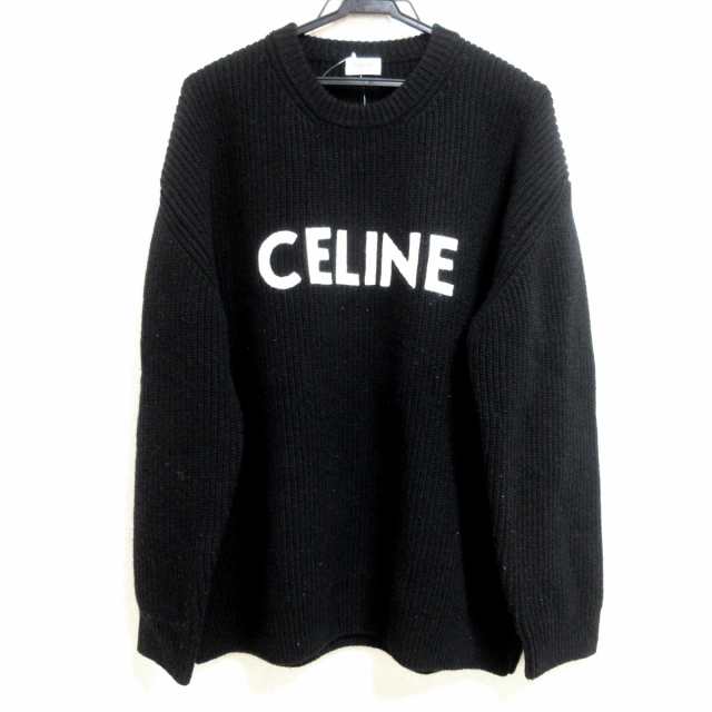 セリーヌ CELINE 長袖セーター サイズM レディース - 2A09T423P 黒 クルーネック【中古】20231017｜au PAY マーケット