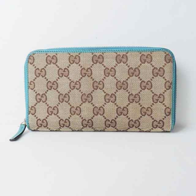 グッチ GUCCI 長財布 レディース GG柄 363423 ベージュ×ブルーグリーン ジャガード×レザー【中古】20231011｜au PAY  マーケット