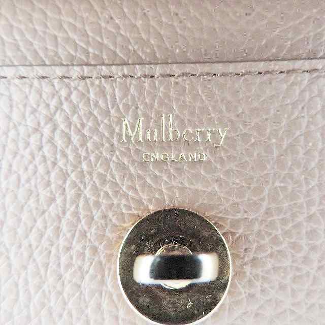 マルベリー MULBERRY 2つ折り財布 レディース ミディアム ダーリー ウォレット ピンクベージュ レザー【中古】20231121