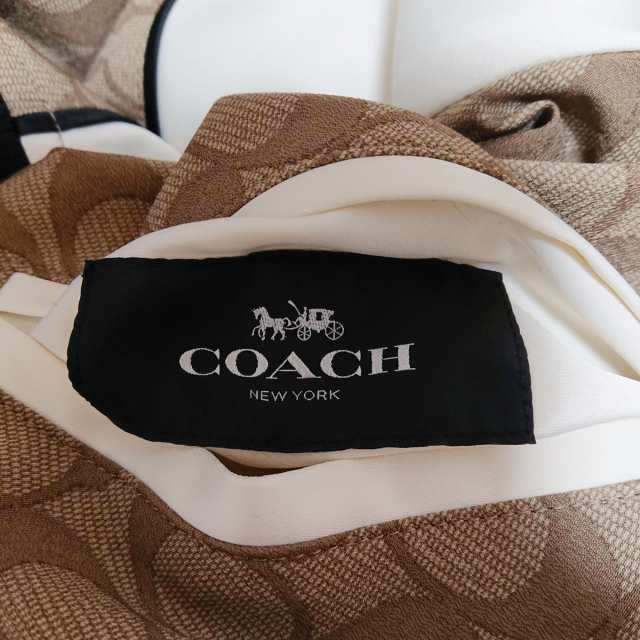 コーチ COACH ブルゾン サイズS レディース - ベージュ×ブラウン