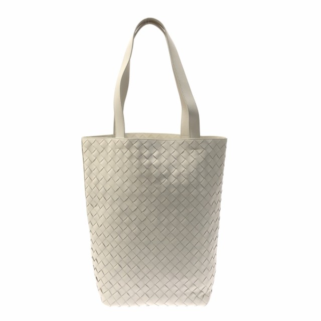 ボッテガヴェネタ BOTTEGA VENETA トートバッグ レディース 美品 スモール イントレチャート 729227 白  レザー【中古】20231026｜au PAY マーケット