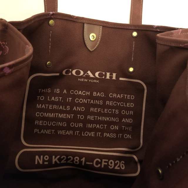 コーチ COACH トートバッグ レディース - CF926 ボルドー×ピンク