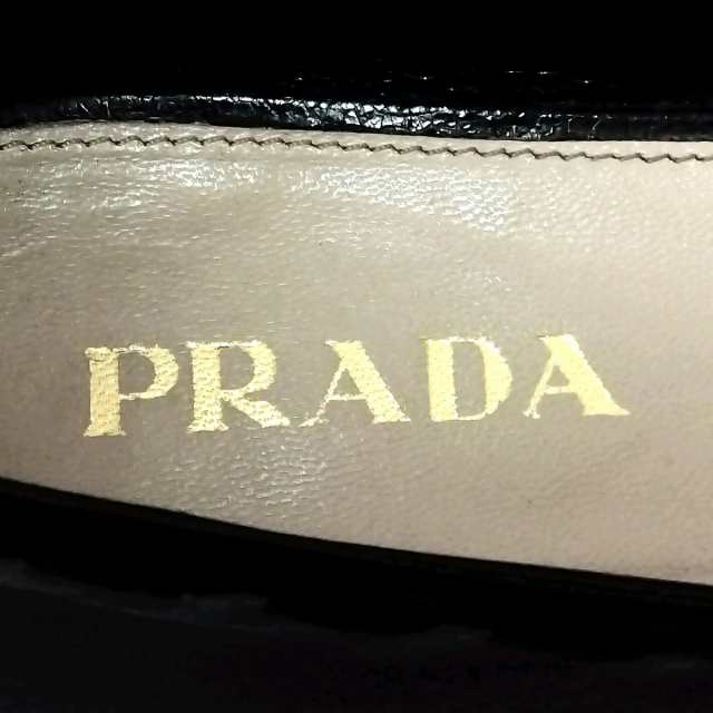 プラダ PRADA フラットシューズ 36 レディース 美品 - 黒 パンチング