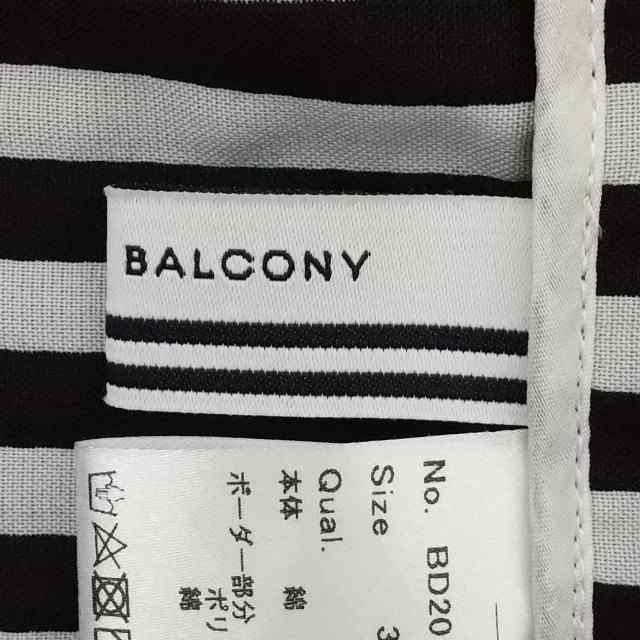 ボーダーズアットバルコニー BORDERS at BALCONY チュニック サイズ36 S レディース 美品 - 白×黒  半袖/ボーダー【中古】20231014