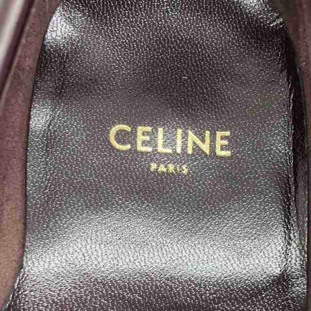 セリーヌ CELINE ローファー 35 レディース 美品 ルコ ダークブラウン タッセル レザー【中古】20231004