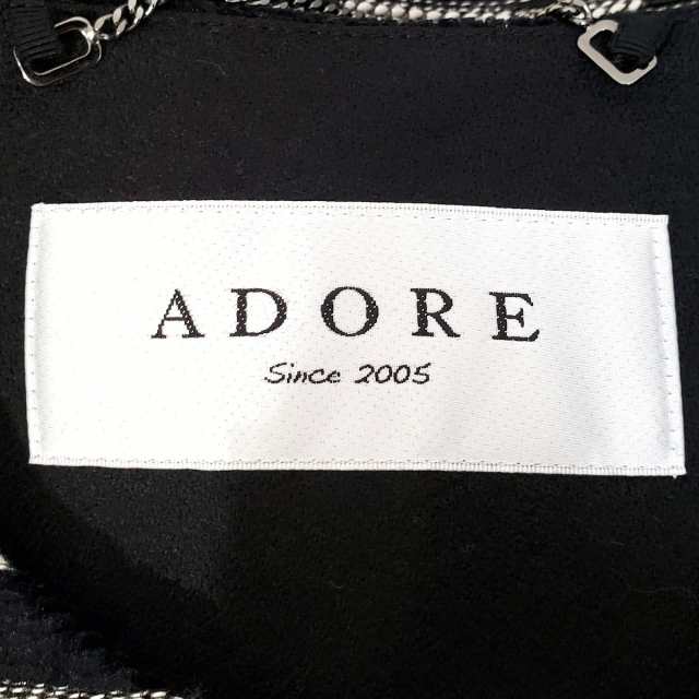 アドーア ADORE コート サイズ36 S レディース 美品 - アイボリー×黒