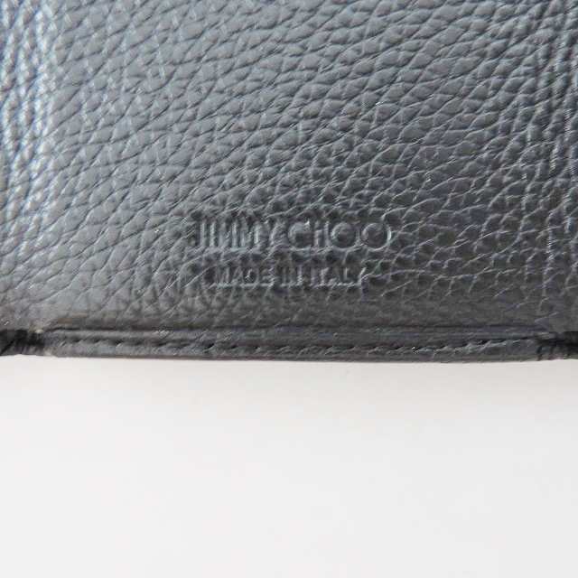 ジミーチュウ JIMMY CHOO 3つ折り財布 レディース - 黒 レザー【中古 ...