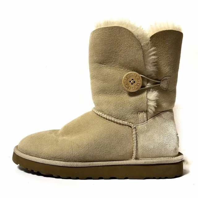 アグ UGG ショートブーツ 25 レディース ベイリーボタン 5803 グレー