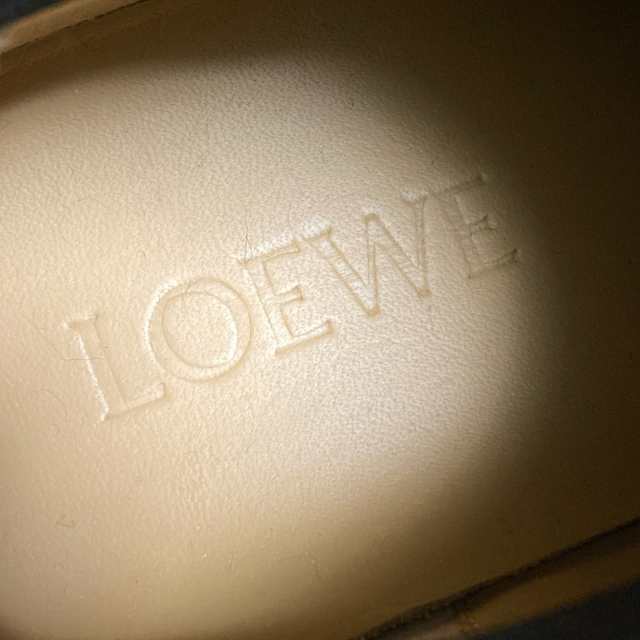 ロエベ LOEWE ショートブーツ 36 レディース 美品 - 黒 ウェッジソール レザー×化学繊維【中古】20231017