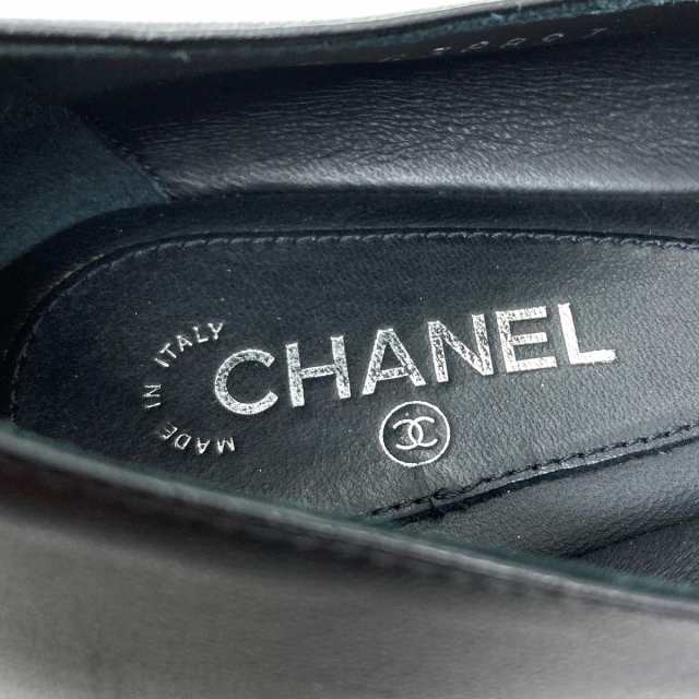 シャネル CHANEL フラットシューズ 37 C レディース - G38897 黒