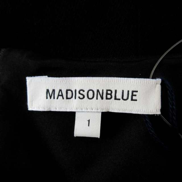 マディソンブルー MADISON BLUE ワンピース サイズ1 S レディース 美品 - 黒 クルーネック/半袖/ロング【中古】20231025