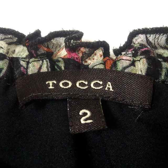 トッカ TOCCA ワンピース サイズ2 S レディース - 黒×ピンク×マルチ