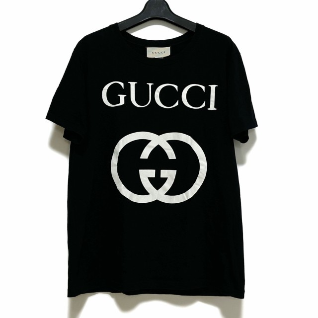 グッチ GUCCI 半袖Tシャツ サイズS 493117X3Q35 - 黒×白 メンズ クルー