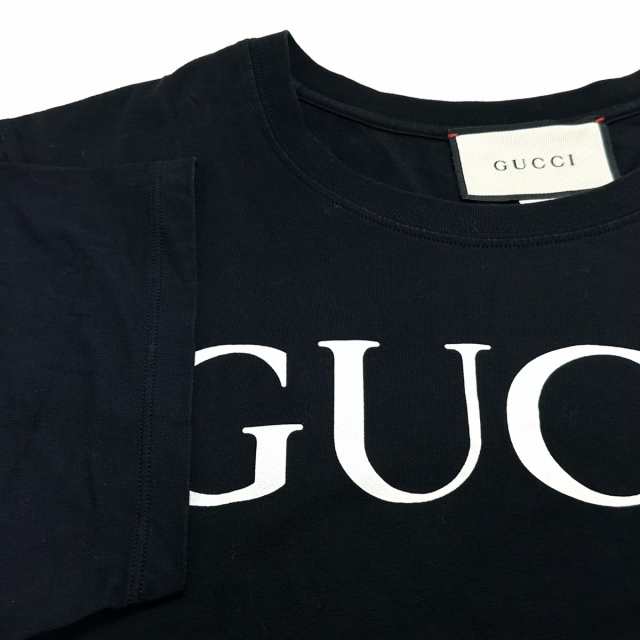 グッチ GUCCI 半袖Tシャツ サイズS 493117X3Q35 - 黒×白 メンズ クルー