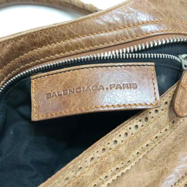 バレンシアガ BALENCIAGA ハンドバッグ レディース ザ・ジャイアントシティカバード 204529 ブラウン レザー【中古】20231026