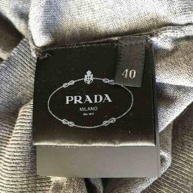 プラダ PRADA カーディガン サイズ40 M レディース - グレー 長袖