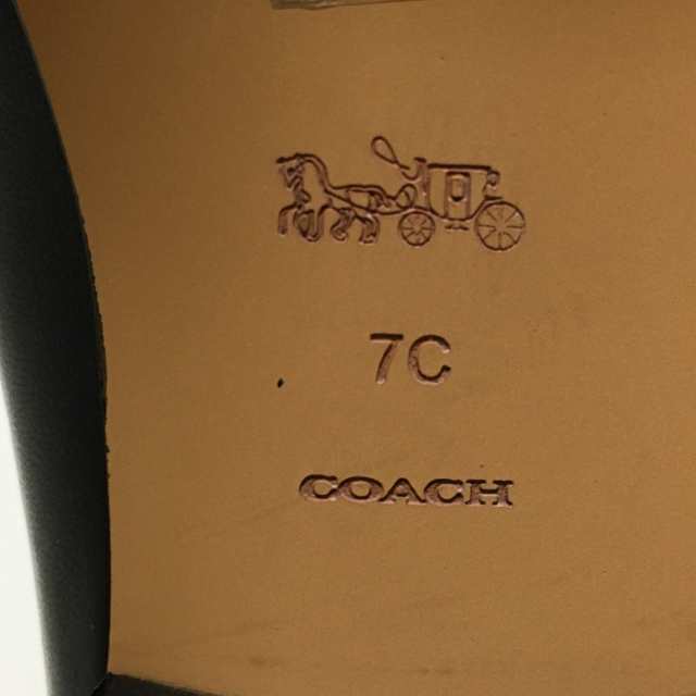 コーチ COACH ローファー 7C レディース - 黒 レザー【中古】20231028