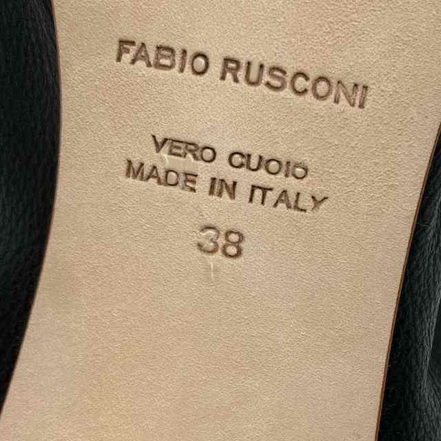 ファビオルスコーニ FABIO RUSCONI ミュール 38 レディース 美品 - 黒