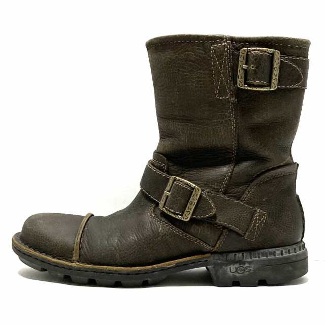 アグ UGG ショートブーツ JAPAN 26.5 メンズ ロックビル2 3043 ダークブラウン エンジニアブーツ  レザー【中古】20231101｜au PAY マーケット