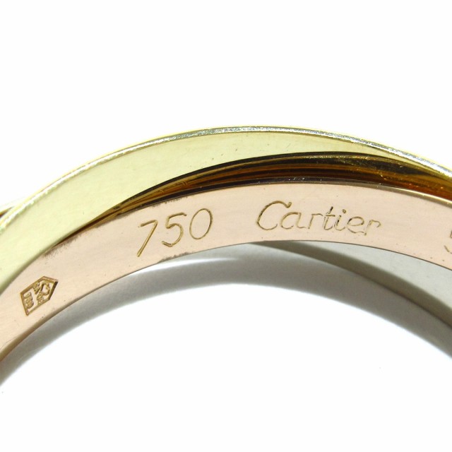 カルティエ Cartier 3連リング 53 レディース 美品 トリニティ K18