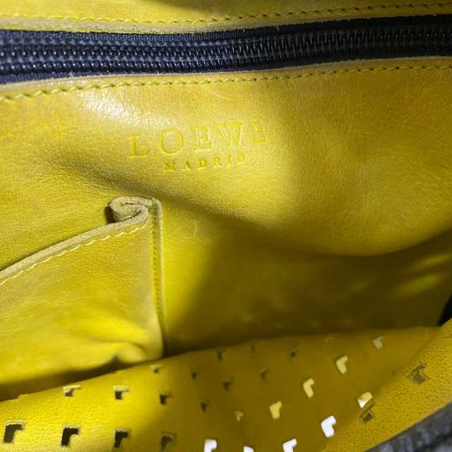 ロエベ LOEWE ショルダーバッグ レディース - イエローグリーン×黒