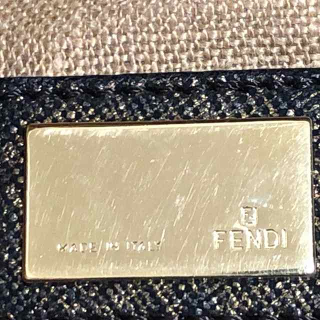 フェンディ FENDI ハンドバッグ レディース 美品 ズッカ柄,ミニスパイバッグ 8BL078 ブラウン×黒×ゴールド  ジャガード【中古】20231103