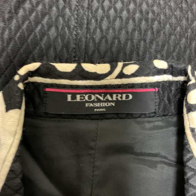 レオナール LEONARD ジャケット サイズ9AR S レディース - 黒×白 長袖