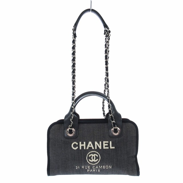 シャネル CHANEL ショルダーバッグ レディース ドーヴィルライン A92749 ダークネイビー×白 デニム×レザー【中古】20231024｜au  PAY マーケット