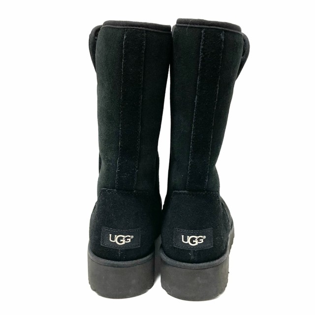 アグ UGG ショートブーツ レディース アミ 1013428 黒 ムートン【中古