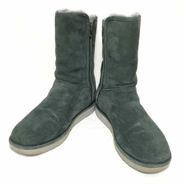 アグ UGG ショートブーツ 24 レディース アブリーショート2 1016589 ブルーグレー ムートン【中古】20231022