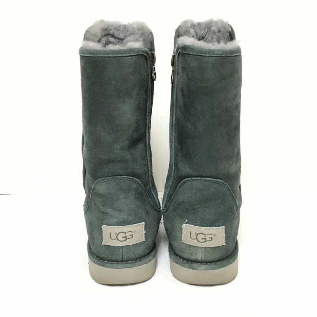 アグ UGG ショートブーツ 24 レディース アブリーショート2 1016589 ブルーグレー ムートン【中古】20231022