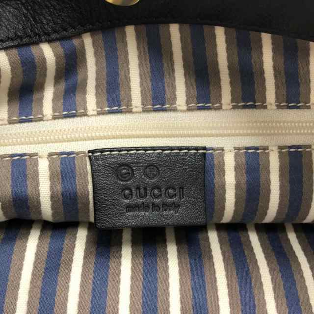 グッチ GUCCI ショルダーバッグ レディース GG柄 257296 黒 ナイロン×レザー【中古】20231122