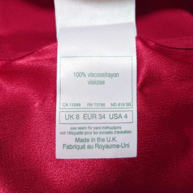 イギリス製です【Yarmo】レディースワンピースR英国製 MADE IN ENGLAND