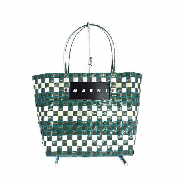 マルニ MARNI トートバッグ レディース 美品 - カーキ×ライトピンク