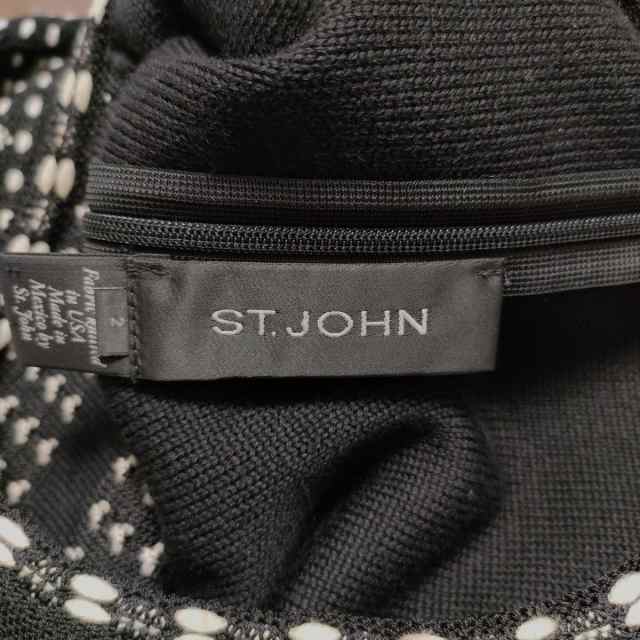セントジョン ST.JOHN ワンピース サイズ2 M レディース - 黒×白 ...