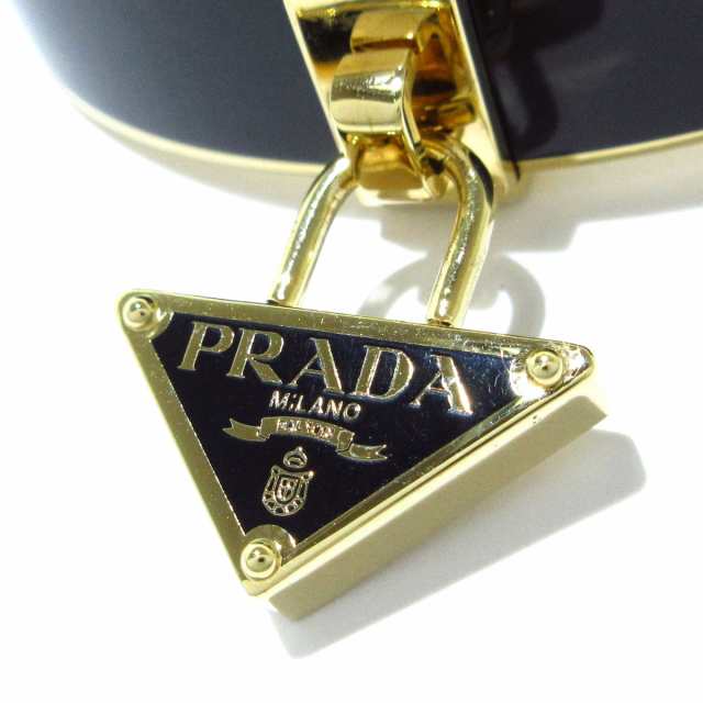 プラダ PRADA バングル レディース 美品 - 金属素材 黒×ゴールド