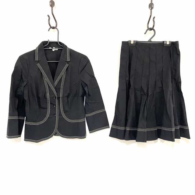ポールカ PAULEKA スカートスーツ レディース 美品 黒×ベージュ20231206