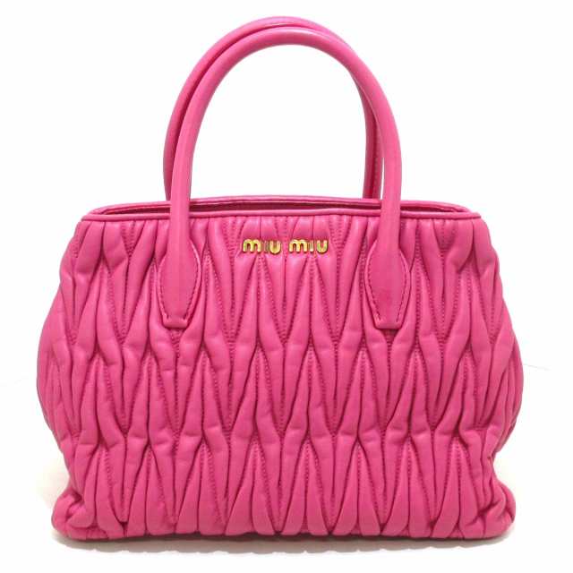 ミュウミュウ miumiu ハンドバッグ レディース ギャザーバッグ,マテラッセ RN1069 ピンク レザー【中古】20231102｜au PAY  マーケット